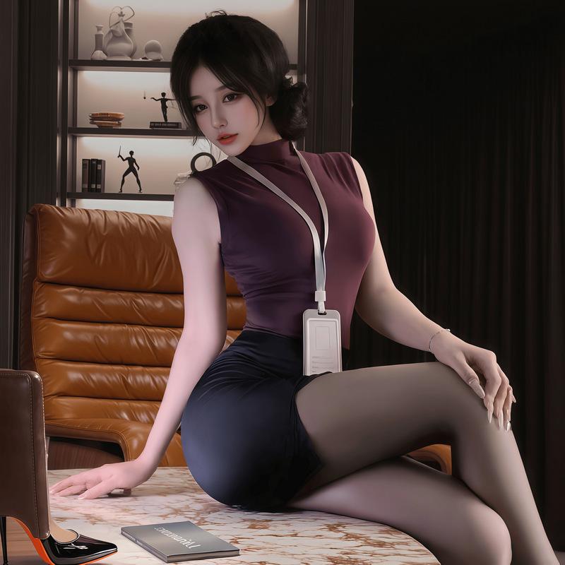 Sex underwear sexy female secretary uniform hip skirt pure desire robe temperament royal sister high waist skirt