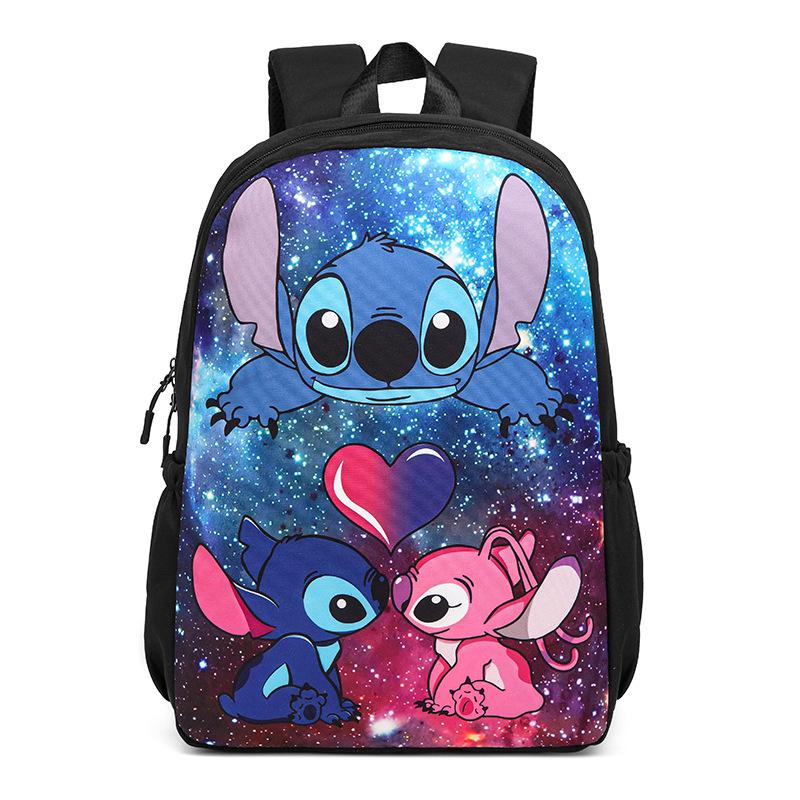 Cross-border Cartoon Print Backpack Set - Large Capacity, Casual, 3-Piece Student Schoolbag