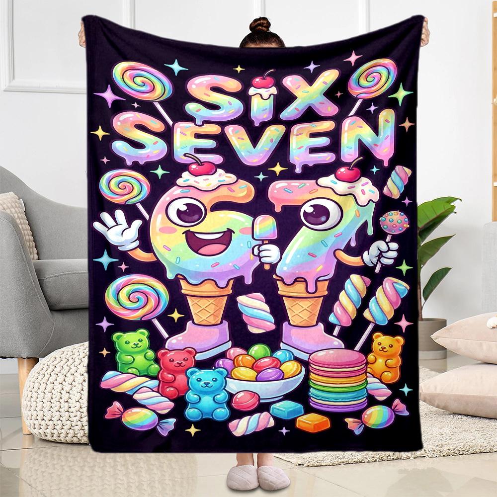 Sixty-seven Blanket,Suitable for sofas, offices, travel, living rooms, Gifts to relatives and friends, Blanket,Suitable for all seasons.