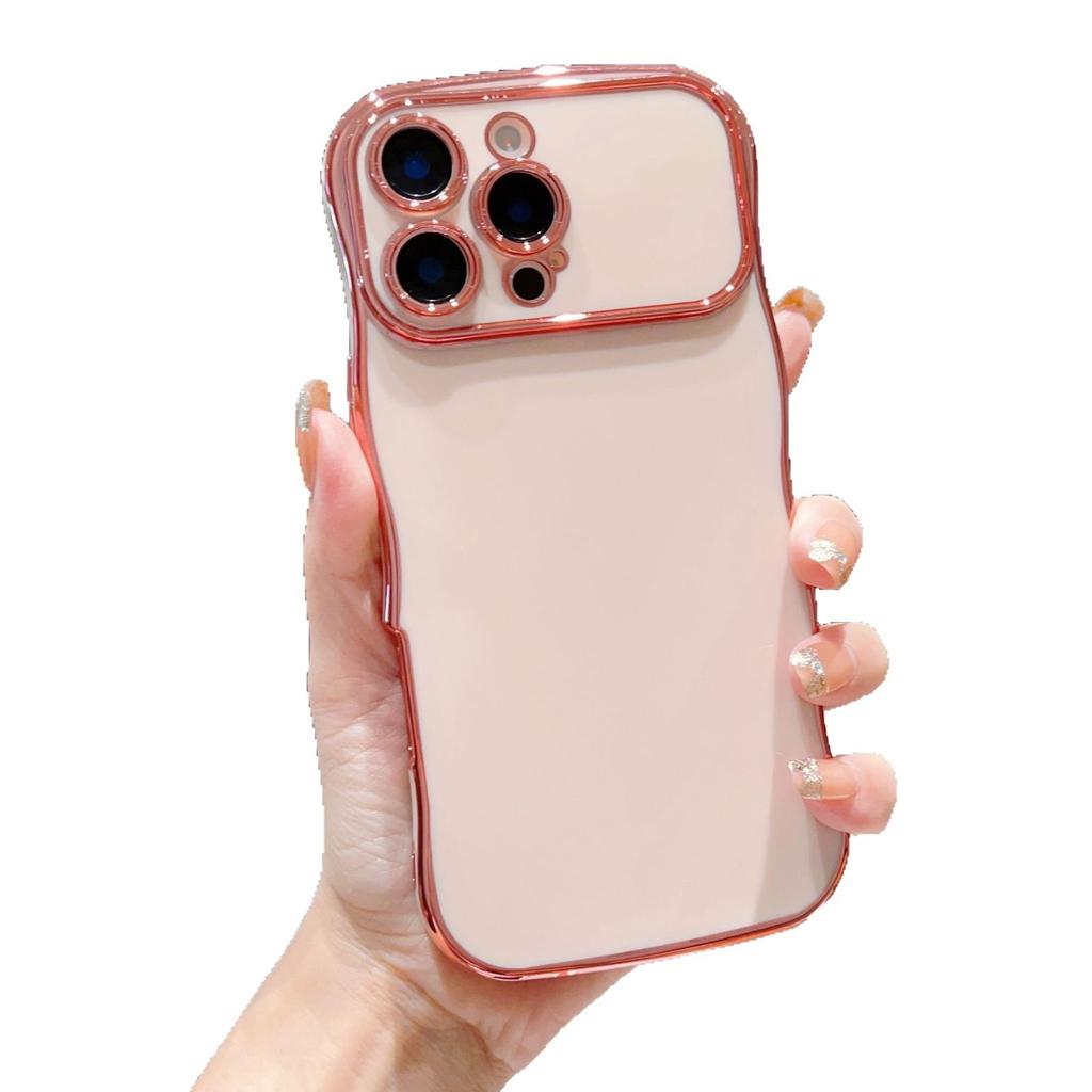 For IPhone 17 Promax Phone Case with Wave Plated Large Window for Apple 16/14/15 Soft Shell