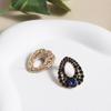 Style Fashion Blue Rhinestone Dangle Ear Stud Earrings Jewelry Water Droplets Australian Crystal