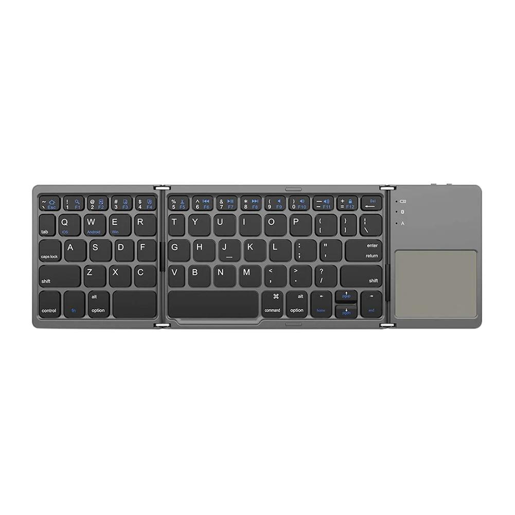 Foldable Tablet Keyboard With Touchpad Wireless Keyboard Lightweight Bluetooth-compatible for Universal Tablet Phone