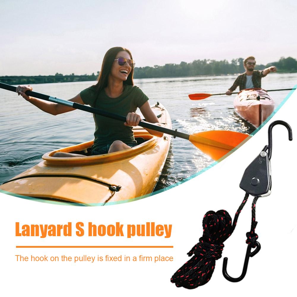 

Adjustable Hanging Lanyard Tent Lamp Lifting Pulley Hook (1/8 inch Plastic)