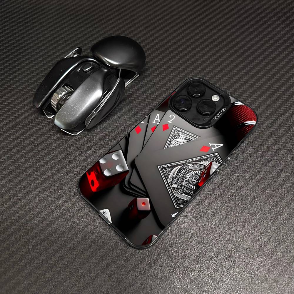 Poker Pattern Game Color Phone Case For IPhone 17 16 15 14 13 12 11 Pro Max Plus Pro Shell