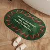 Christmas Atmosphere Bathroom Absorbent Floor Mat Soft Diatom Mud Non-slip Foot Mat Toilet Hand Washing Toilet Door