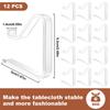 A44Z-12 Pieces Transparent Tablecloth Clips, Table Cloth Clips,Windproof Table Cover Holder Clamps.Table Cloth Holder