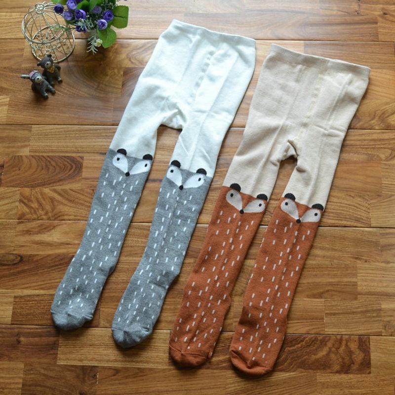 Baby Kids Girls Lovely Cotton Fox Tights Socks Stockings Pants Hosiery Pantyhose