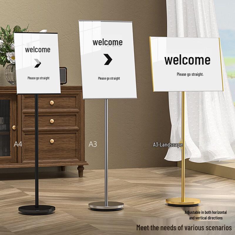 Yidegao A3 Stainless Steel Standing Directional Sign