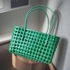 Plastic Hollow Weave Bag Countryside Style Bohemian Style Vegetable Basket Bag Vacation Style Large Capacity Beach Tote Bag