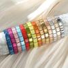 Fashion Stainless Steel Italian Elastic Charm Bracelet 9mm Width Bracelet Bangle Simple Design Girls Men Women DIY Jewelry Gifts