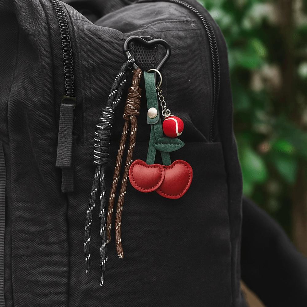 Girl Heart Braided Rope Keychain Hand-Woven Tennis Racket Key Chain  Bag Accessories