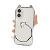 Cat Ears Transparent Mobile Phone Case Huaqiangbei Mobile Phone Case Summer Air Bag Anti-fall Mobile Phone Case Simple and High-end Sense for Girls