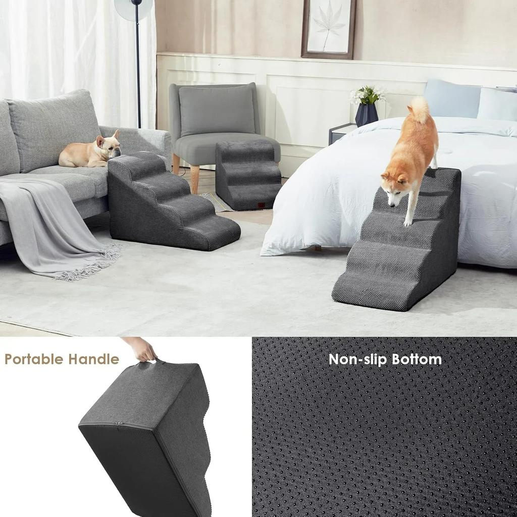 Puppy Stairs Soft Ladder Dogs Pets Sofa Bed Ramp Ramp for Dogs Protecting Pet Joint Safety Stairs Elderly Dog Steps Pet Supplies