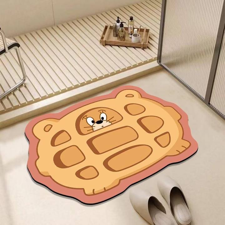 

Cartoon Cartoon Bathroom Moisture-wicking Foot Mat Slip-resistant Diatom Mud Mat Dirt Resistant Carpet Toilet Mat 40 * 60cm