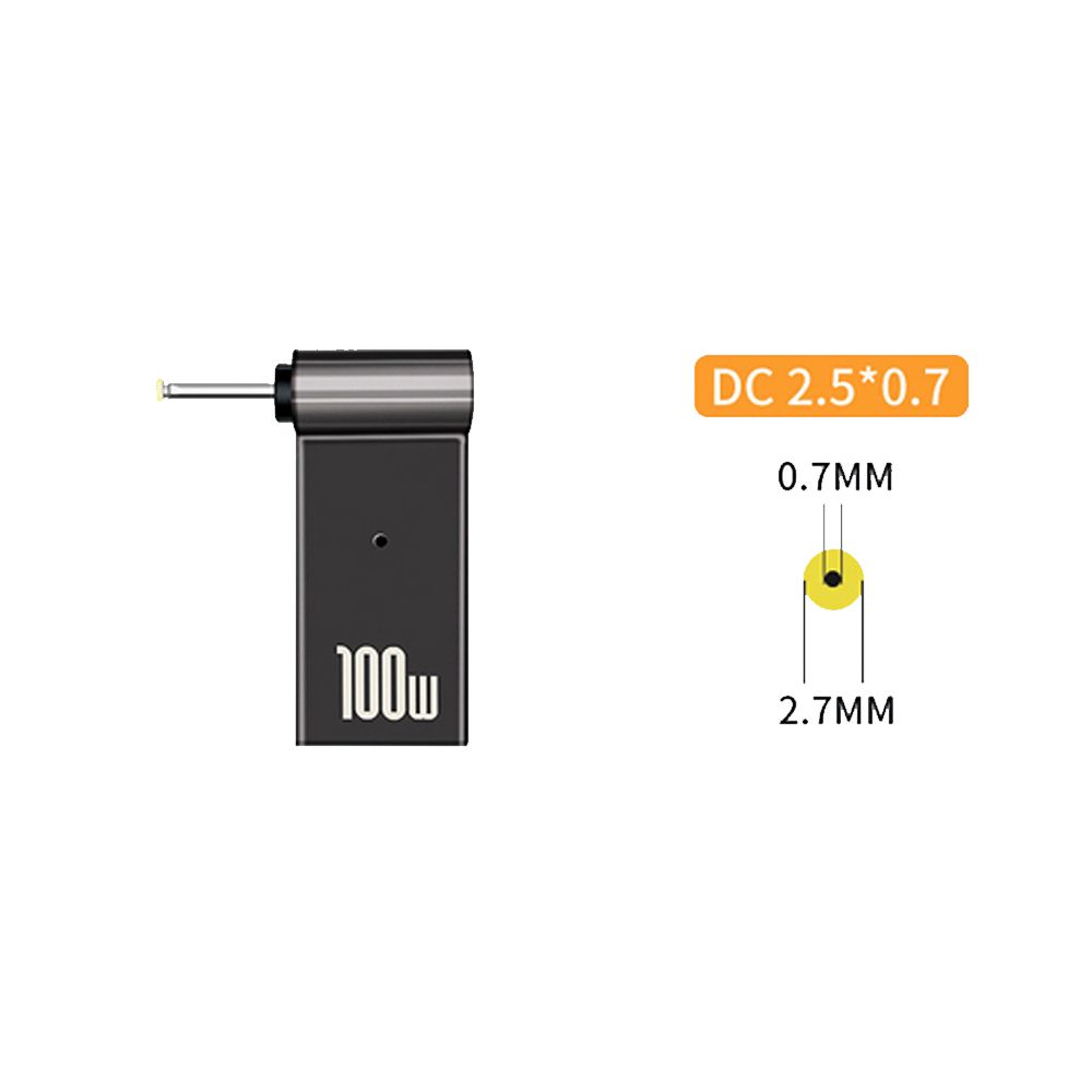 100W 5A spouštěcí konektor ze slitiny zinku Konvertor PD se světelnou hlavou DC na typ C samičí napájecí adaptér
