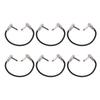 6Pcs Electric Guitar Effect Cable 1 4in Right Angled Guitar Pedal Cord Patch Cable 30cm Flat Head Silver