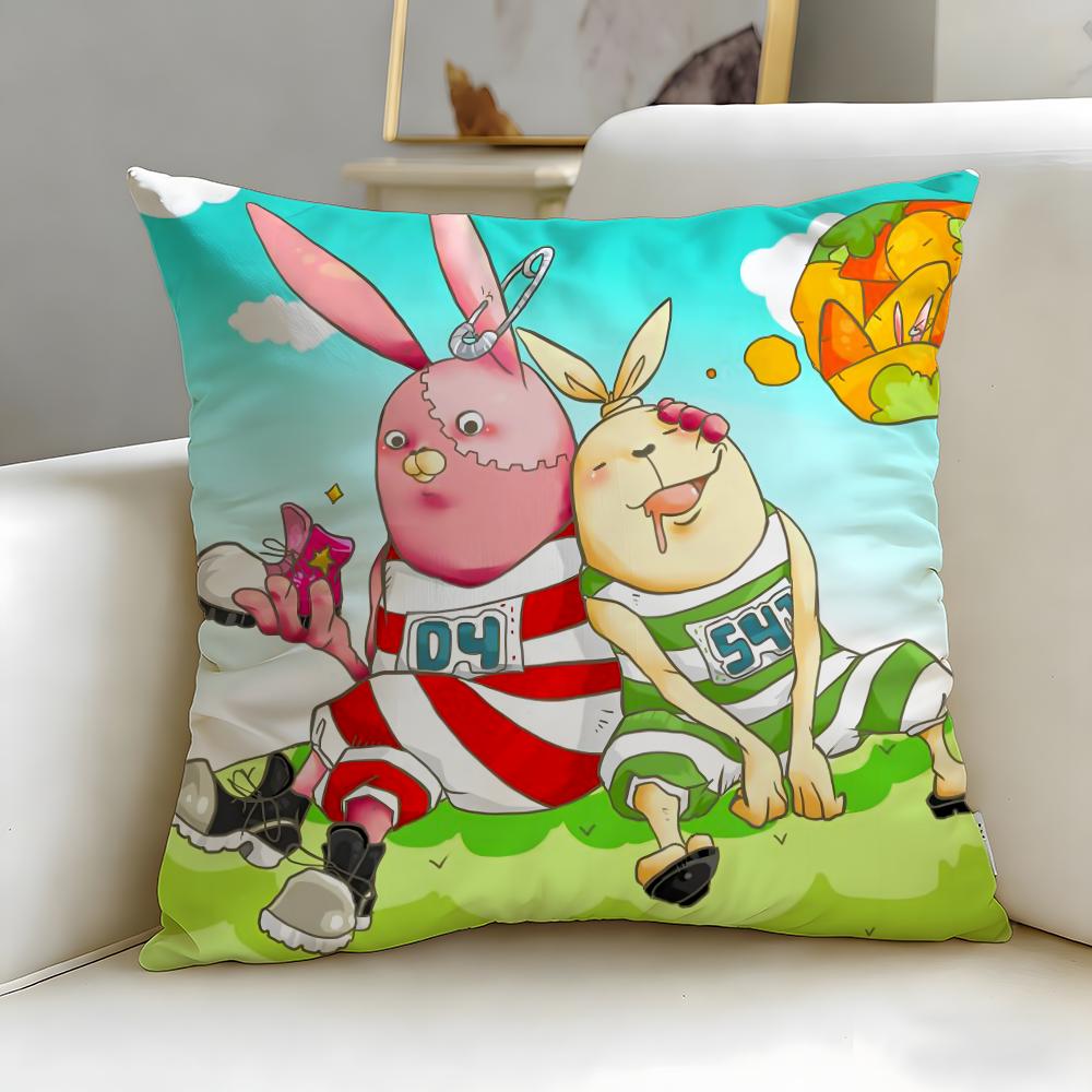 classic cartoon Usavich Cushion Cover Soft & Easy-Wash Pillow Case – Versatile for Couch, Bed, Travel and Office