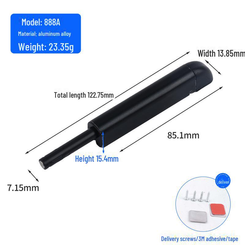 Push-to-Open Cabinet Door Rebounder: Handle-Free, Invisible Self-Bounce Accessory for Wardrobe and Cabinets