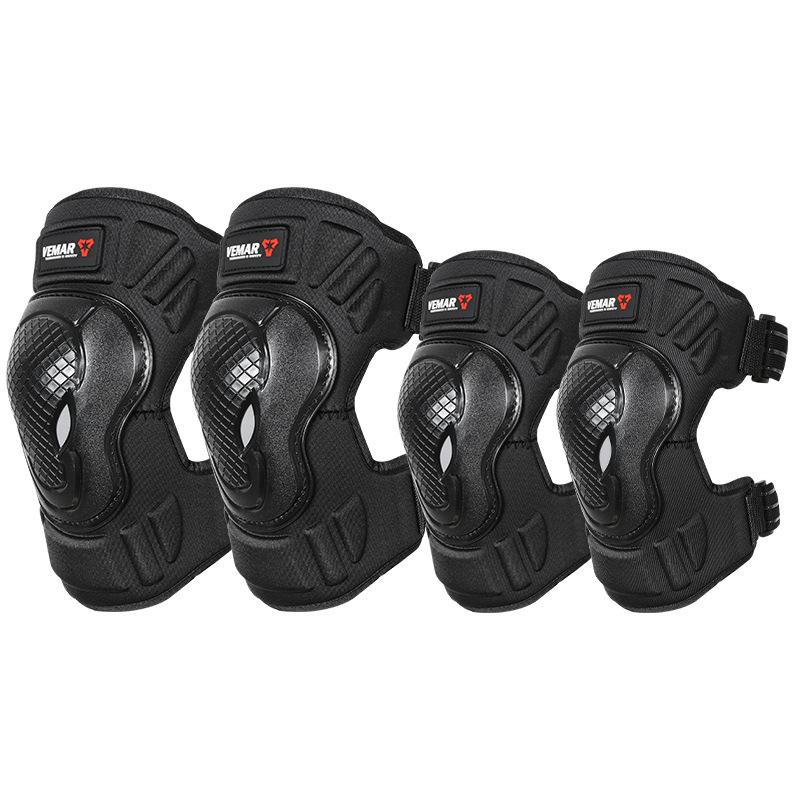 4Pcs 4 Seasons Motorcycle Armor Set Knee Elbow Pads Anti Fall Riding Protective Gear For Men Women Motorbike