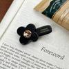 Floral Crafted Beautifully Mini Hair Clips With Sparkling Rhinestones For A Chic Daily Look