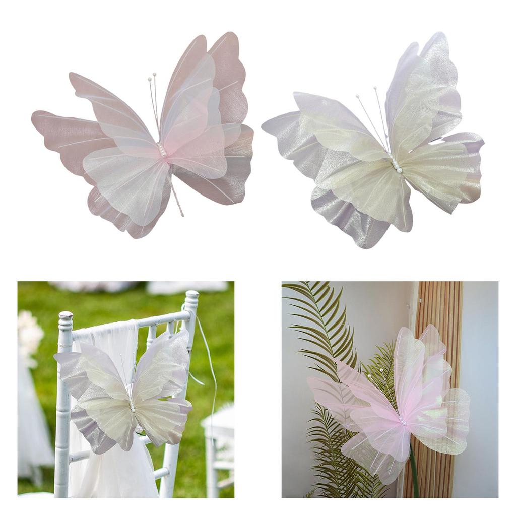 Giant Gauze Fake Butterfly Party Artificial Butterfly for Wedding Indoor DIY