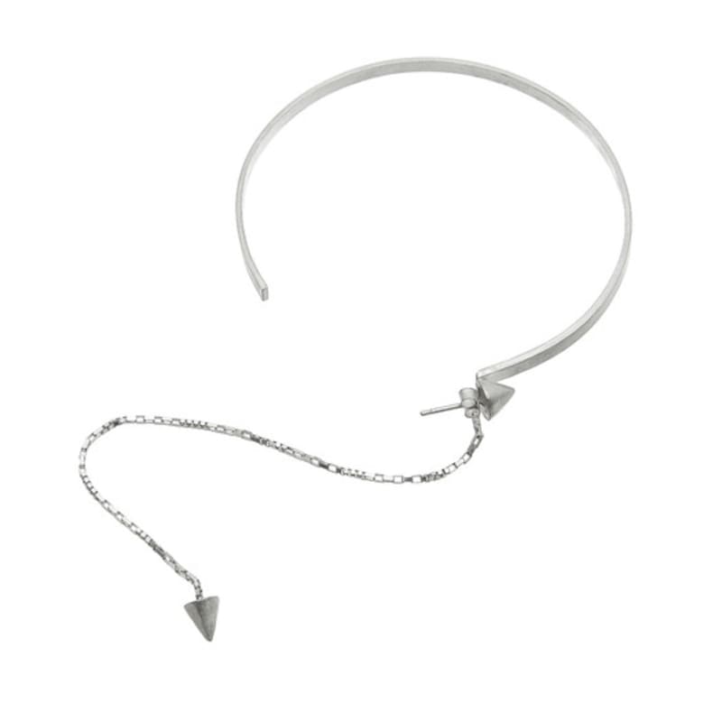 

HYEON.K STUD HOOP (L) White