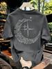 Gothic Moon Star Unisexs TShirt Large Cotton Short Sleeved Top Summer Street Wear