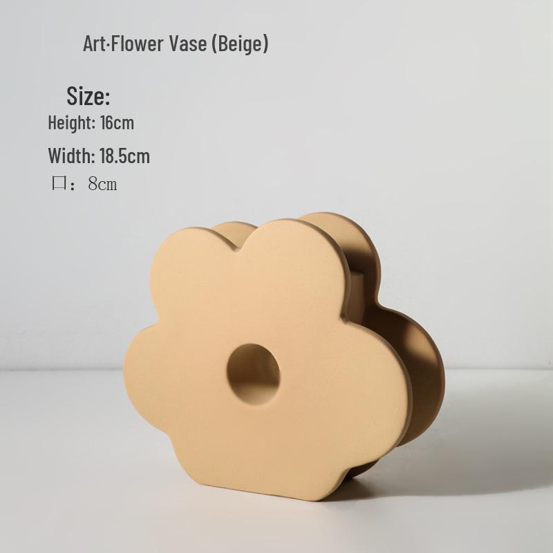 

Retro Morandi Geometric Vase: High-End Floral Arrangement & Desktop Decoration