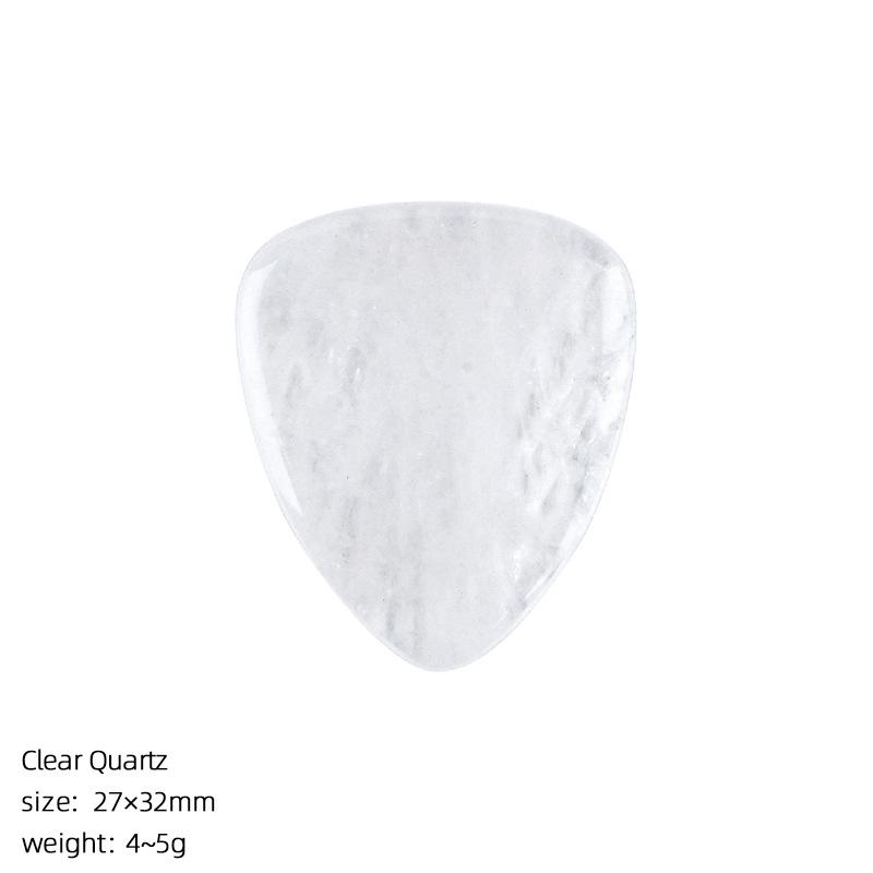 Natural Crystal Guitar Pick for Electric Guitar Bass Strumming Jade Agate Style Gift