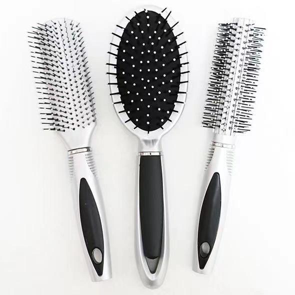 

Набор расчесок для волос Делюкс: Подушечные, Массажные, Пневматические и Вентилируемые Щетки Curling Comb серебряный