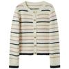 SanCai Women's Striped Retro Knit Cardigan