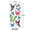 Waterproof Three-Dimensional Color Print Tattoo Sticker, Butterfly Flower Animal Tattoo