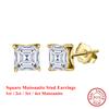 Effie Queen 100% 925 Sterling Silber 1/2/3 Karat Oval Geformte Moissanit Diamant Steckerohrringe Hochzeitsparty Ideales Schmuckgeschenk MOE02