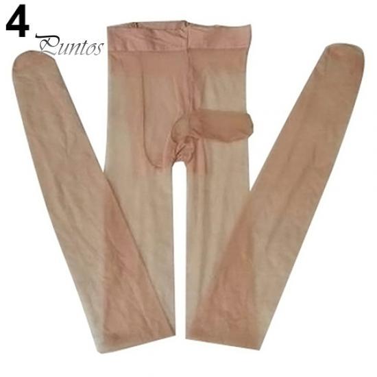 Men Tulle See Through Transparent Ultrathin Stockings with JJ Sleeve