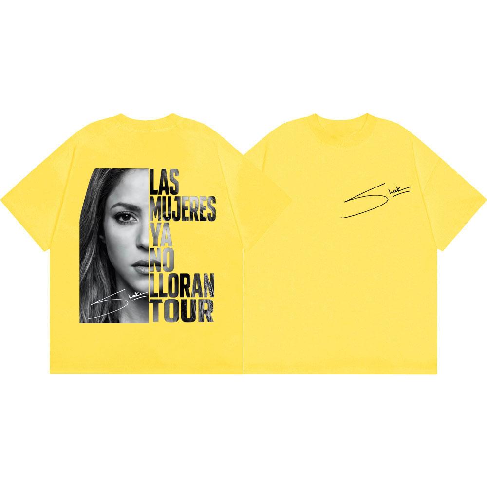 Shakira Las Mujeres Ya No Lloran World Tour Graphic T Shirts Unisex Women Vintage Aesthetic Casual Fashion YK Ins Tshirt