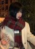 Korean atmosphere Mohair plaid plush scarf women's 1116 autumn and winter warm atmosphere couple scarf