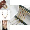 And Chic Elegant Handmade Beaded Necklace With Geometric Design And Natural Stones Crystal