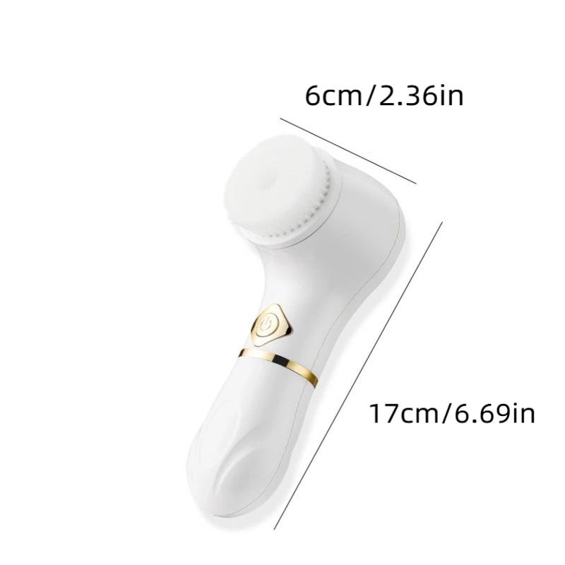 3 In 1 Electric Silicone Facial Brush Cleaner Vibration Rotating Massage Pore Cleansing Instrument Waterproof Beauty Tool