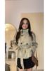 2025 Retro Design Double-Breasted Belted Short Trench Coat