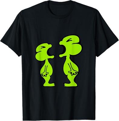 2 Frosch Kämpfen Schreien Frustriert Wütend Hassend Aggressiv T-Shirt