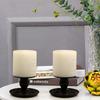 Base Tray Long Pole Candle Cup European Round Candle Socket Simple Round Candlestick  Table Decor