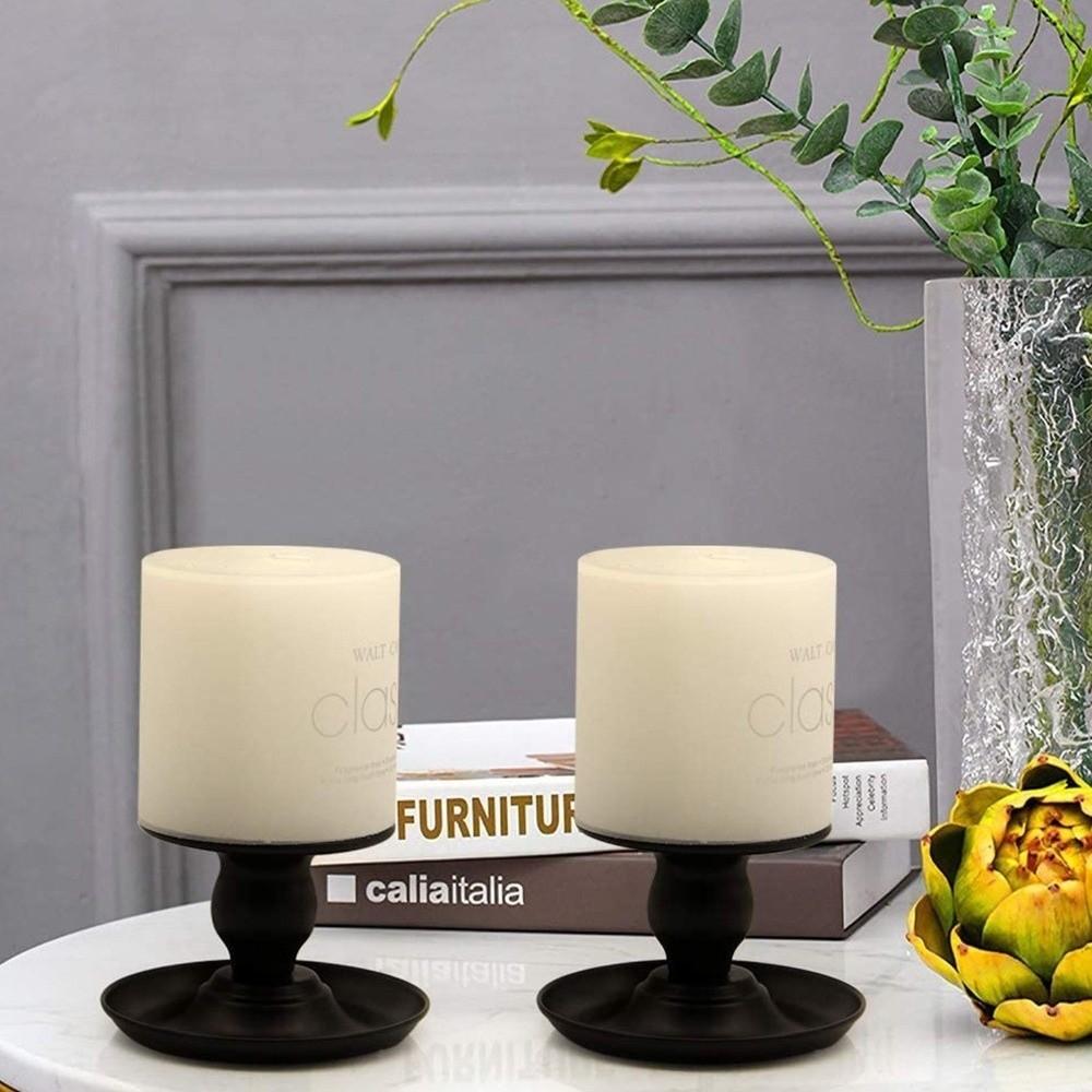 Base Tray Long Pole Candle Cup European Round Candle Socket Simple Round Candlestick Table Decor