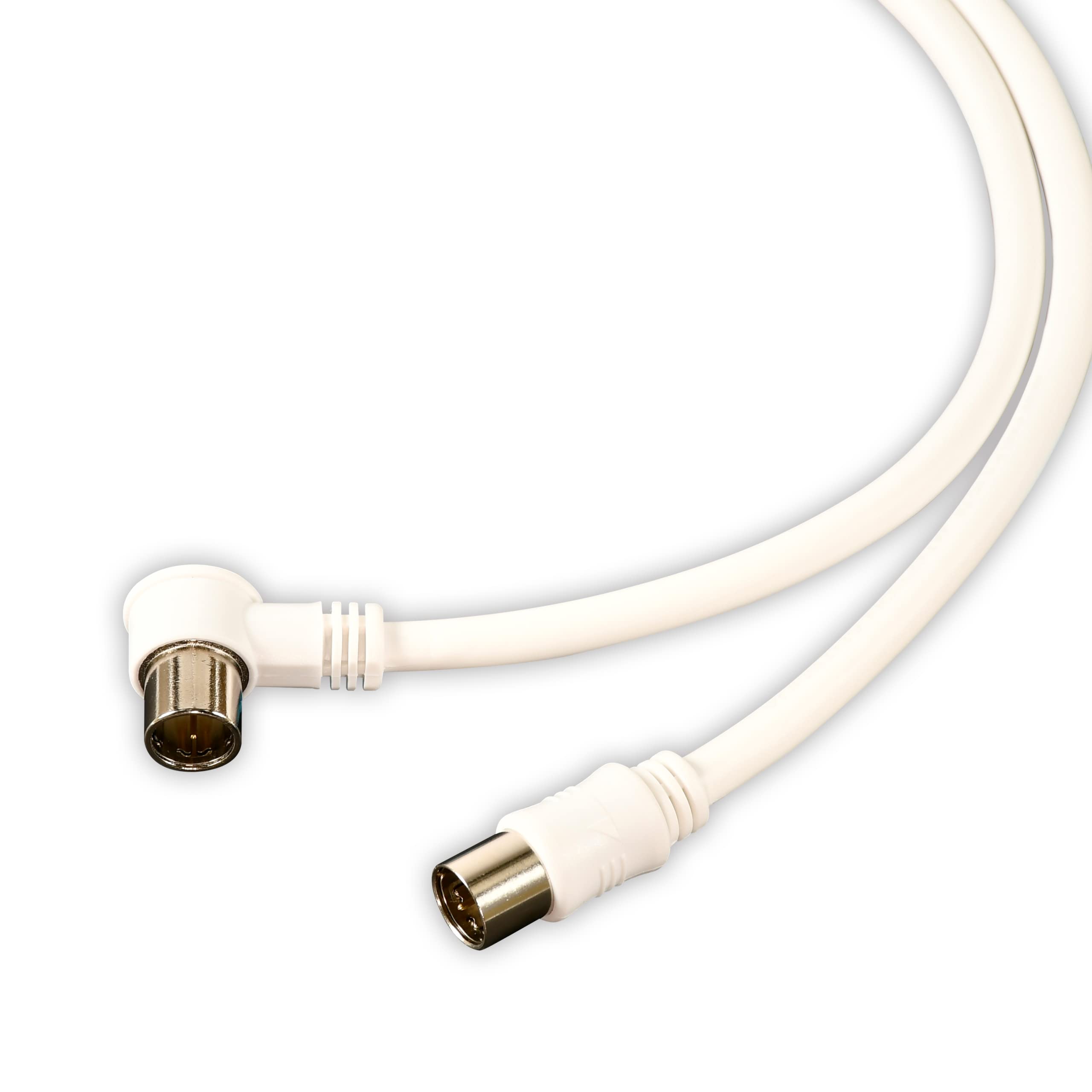 

Japan Antenna TV Connection Cable S4C 4K8K Compatible 2m L Type Plug S Type Plug White CS4NLS2C -