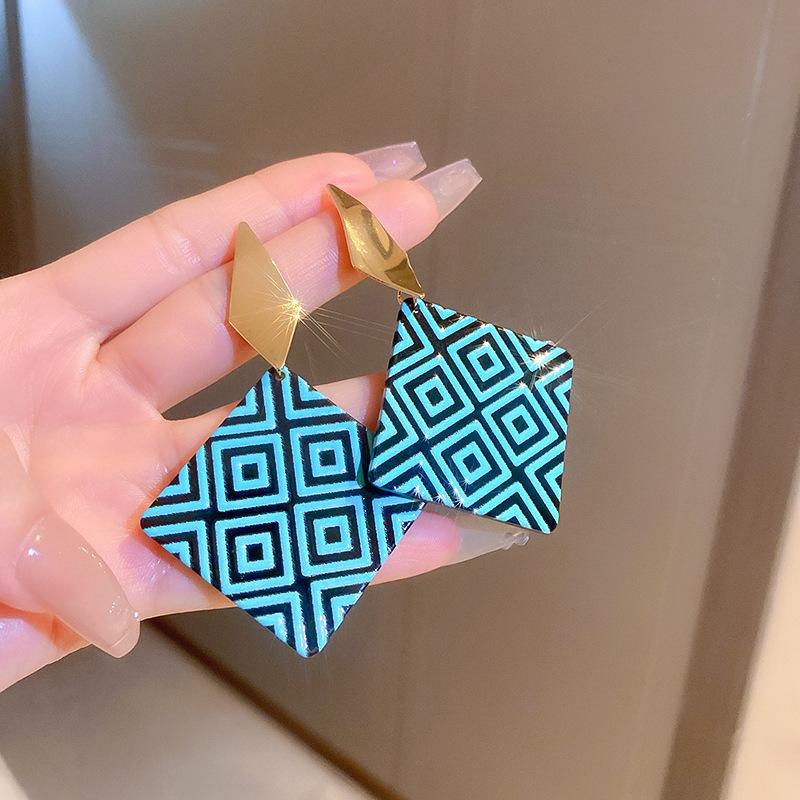 GemChic Women's Earrings Fashion Ear Stud Needle Embed Zircon Imitation Pearl Geometric Earrings Versatile Birthday Christmas Jewelry Gift