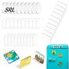 DIY Fridge Magnet Kit 10/20/50Pcs Kit, Clear Acrylic Magnetic Photo Frame with Making Adhesive Backing, Custom Picture Set for Crafts Decorative
