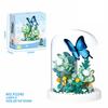 Insect Specimen Nanobrick Flower Butterfly Micro Diamond Block Model Construction Brick Educational Toys Display Stand For Gifts