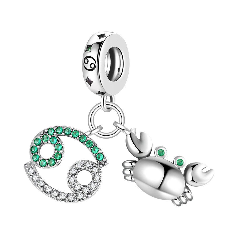 New Copper Charm Cartoon Series Of Twelve Zodiac Signs Diy Fine Bead Fit Original Pendant Charms Bracelet For Women