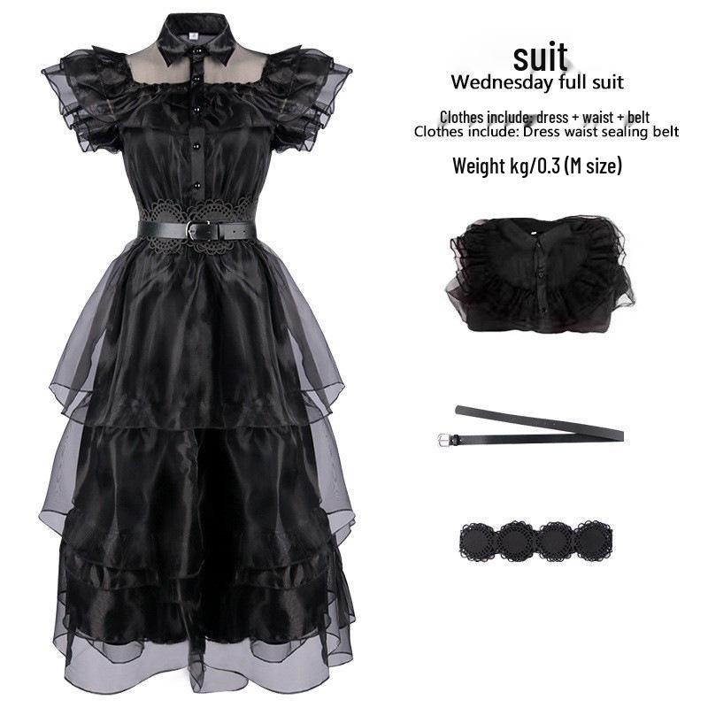 Addams Family Wednesday School Uniform Cosplay Halloween Costume