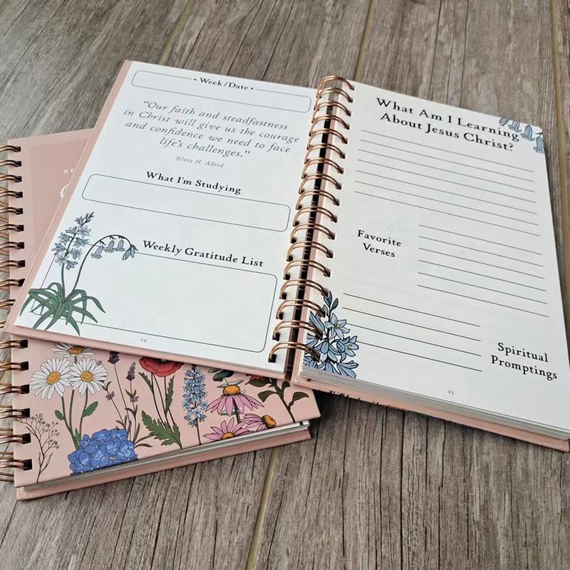 Custom Wire-O Binding Spiral Binding Notebook Planner Printing (Multicolored,48 Pages&A5)