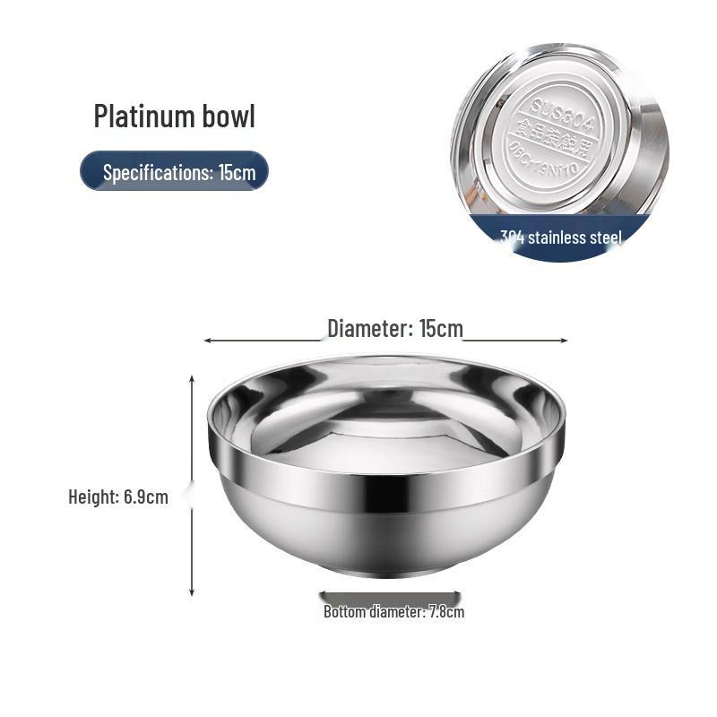 SPSR Stainless Steel Soup Bowl 5-Pack